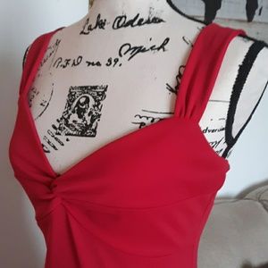 NEW! BISOU BISOU RED COCKTAIL DRESS SZ 8